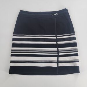 White House Black Market black mini striped skirt Size 4